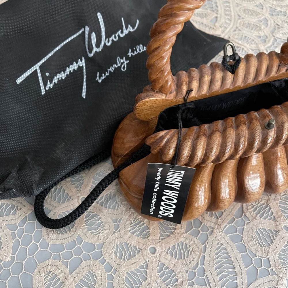 Timmy Woods of Beverly Hills wood bag 9”x9”